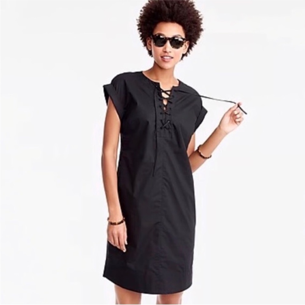 J.Crew lace up shirt dress EUC